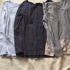 Three long sleeve cotton shirts